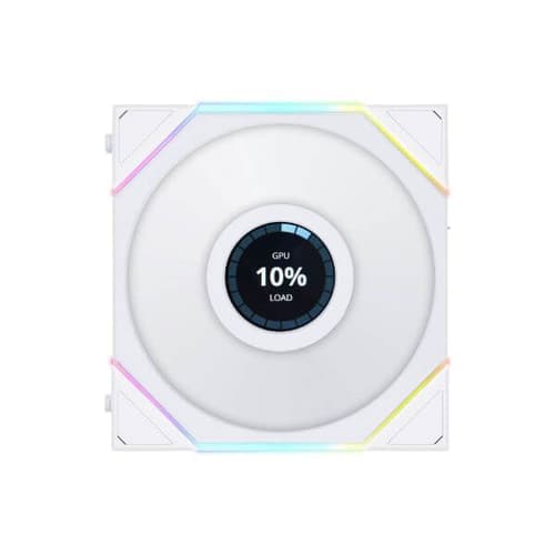 Lian Li UNI Fan TL LCD 120 Reverse Blade White Cabinet Fan (Triple Pack)